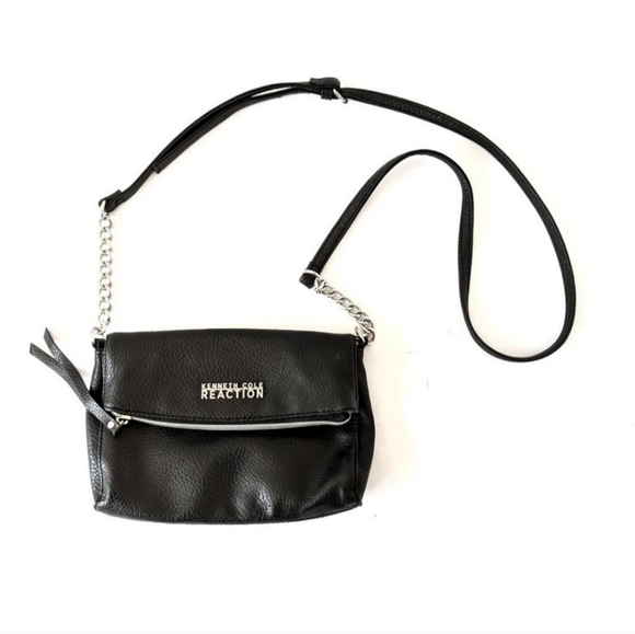 Kenneth Cole Cross body leather purse black - Picture 1 of 4